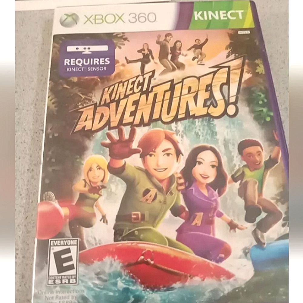 🩷Kinect Adventures! XBOX 360 Video Game Action Kids. Calibration Card Inc